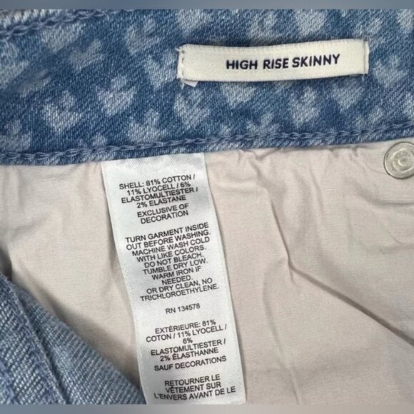 NWT VINEYARD VINES Candiani Denim Jamie High Rise Skinny Block Print Jeans Sz 25 - Picture 10 of 12